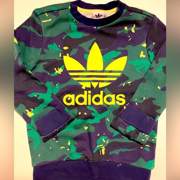 Boys Adidas Camo Sweatshirt - Picture 1 of 5